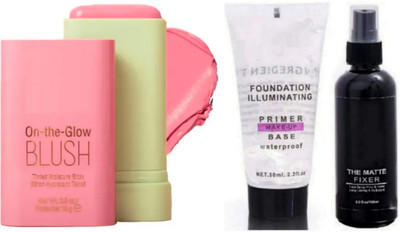 ghorela 1 Cream Blush Stick + 1 Makeup Fixer + 1 Primer (Pack of 3)(1 Items in the set)