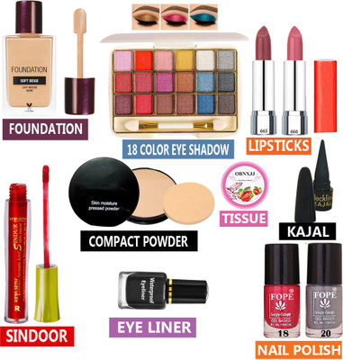 FOPE Glamour Mini Makeup kit Combo set For Women/Girls MA6120230307(11 Items in the set)