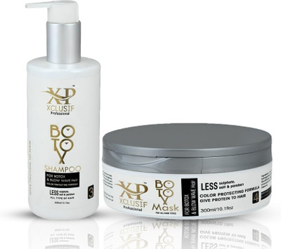 XCLUSIF PROFESSIONAL Botox After Care Shampoo 300 ML + Botox After Care Mask 300 ML | Sulphate and Paraben Free(2 Items in the set)