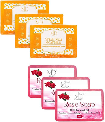 MD COSMETIC Vitamin C & ROSE SOAP_3(6 Items in the set)