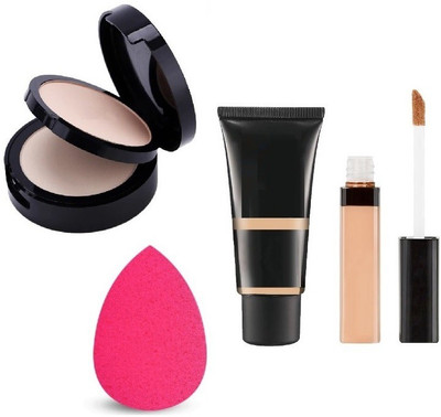 NADJA COMBO KIT 2 IN 1 COMPACT, FOUNDATION, LIQUID CONCEALER & SPONGE(4 Items in the set)