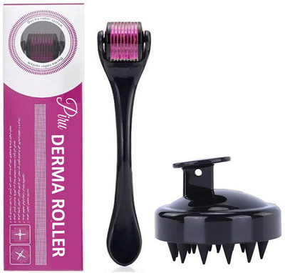 Piru Microneedling Roller & Scalp Massager Combo for Stronger Hair COMBO SET(2 Items in the set)