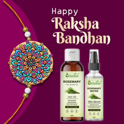 CHITAAKSH Rosemary water Hair Serum (50ml) And Rosemary Hair Growth Oil (100ml)(2 Items in the set)