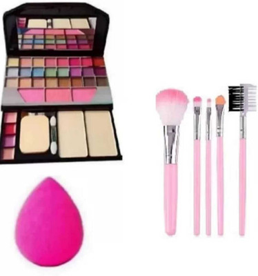 mkldsrh 6155 make up kit with make up brushes with beauty blenders for face make up(3 Items in the set)