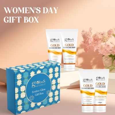Globus Naturals Women's Day Golden Glow Gift Box(4 Items in the set)