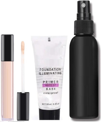 GABBU Best Makeup setting spary with concealer and matte finish primer for face makeup(3 Items in the set)