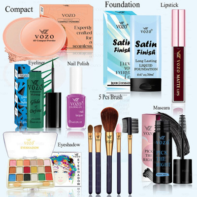 VOZO Makeup Combo Premium with Full-Face Essentials – High-Quality -300(12 Items in the set)