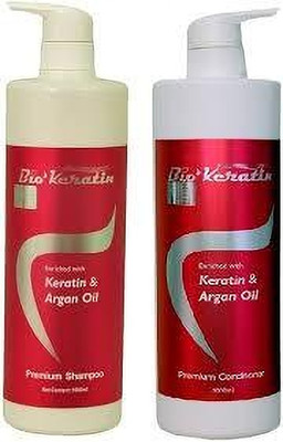 Dreamron Bio' Keratin Premium Shampoo,1000ml and Conditioner,1000ml| Enriched(2 Items in the set)