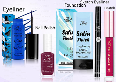 VOZO Makeup Combo Professional Cosmetic Kit with Ultra-Pigmented Set-62(5 Items in the set)