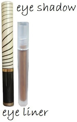 Luipui black eye liner and golden eye shadow pack of 2(1 Items in the set)