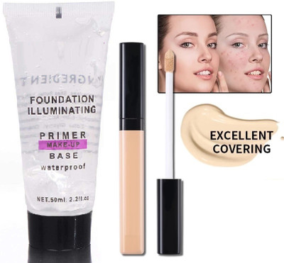 tanvi27 makeup primer and concealer waterproof(2 Items in the set)