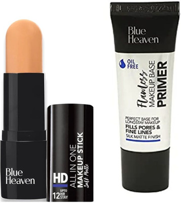 BLUE HEAVEN HD ALL IN ONE MAKEUP STICK 10GM+PRIMER 16GM COMBO KIT(2 Items in the set)
