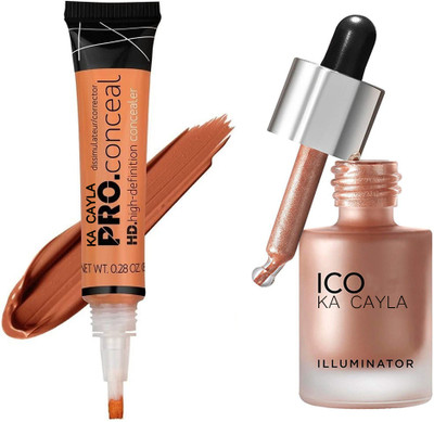 KA CAYLA Ultimate face highlighter makeup combo liquid shimmer and corrector matte combo(2 Items in the set)