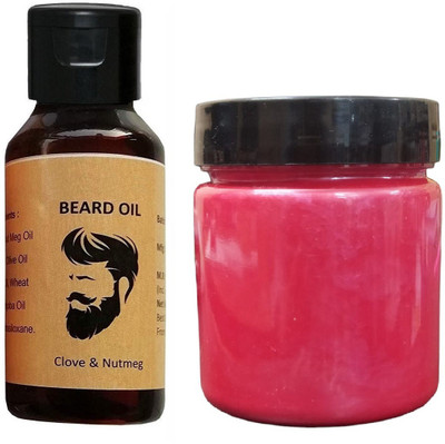 MYEONG Hair Cream Styling Red Wax And Uneven Beard Oil(2 Items in the set)