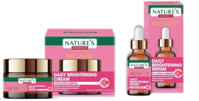 Nature's Essence Facialist Daily Brightning Cream 45gm + Daily Brightning Serum 30 ml with Alpha Arbutin(2 Items in the set)