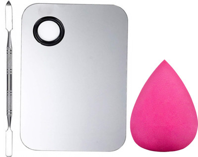 Sh.Huda Makeup Sponge and Square-Shaped Palette with Spatula(3 Items in the set)