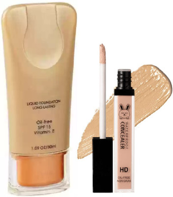 REIMICHI Matte Flawless Finish Lightweight Liquid Foundation with liquid concealer(2 Items in the set)