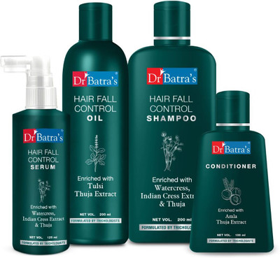 Dr Batra’s Hair Fall Control Serum-125 Ml, Conditioner – 100 Ml, Hair Fall Control Oil- 200 Ml And Hair Fall Control Shampoo – 200 Ml (4 Items In The Set) For Rs. 278 @ 80 % Dr Batra’s Hair Fall Control Serum-125 Ml, Conditioner – 100 Ml, Hair Fall Control Oil- 200 Ml And Hair Fall Control Shampoo – 200 Ml (4 Items In The Set) For Rs. 278 @ 80 %