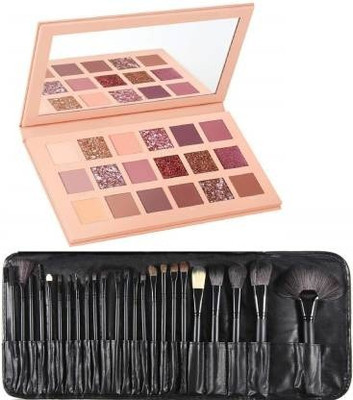 wryak Eyeshadow Palette 18 Color Makeup Palette Highlighters Professional Mattes and Shimmers & 24 Makeup bushes(2 Items in the set)