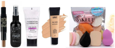 homedropsy REVOLUTIONARY MAKEUP 3D BALM STICK WITH ALL GLAMOROUS GLOW SKIN FACE MAKEUP COMBO (10 Items in the set)(10 Items in the set)