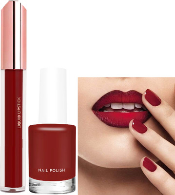 ADJD Nail Polish and Lipstick Red Dark nail polish & lipstick(2 Items in the set)
