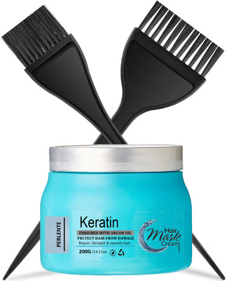 PERLENTE Keratin Spa Treatment, Make your hair more Smooth WITH BRUSH(2 Items in the set)