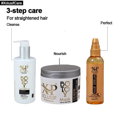XCLUSIF PROFESSIONAL Botox After Care Shampoo 300 ML + Botox After Care Mask 500 ML | Sulphate and Paraben Free(2 Items in the set)