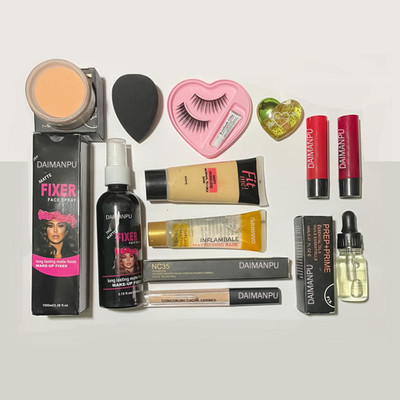 DAIMANPU Makeup Combo Set of 10 for Girls Liptint and Matte Looks(10 Items in the set)