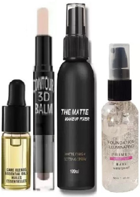 JANOST MAKEUP KIT PACK MAKEUP FIXER , 2 IN 1 CONTOUR , SERUM , PRIMER(4 Items in the set)