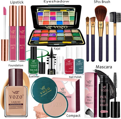 VOZO Makeup Combo Sets One-stop Beauty Package for Beginners and Professionals 227(15 Items in the set)