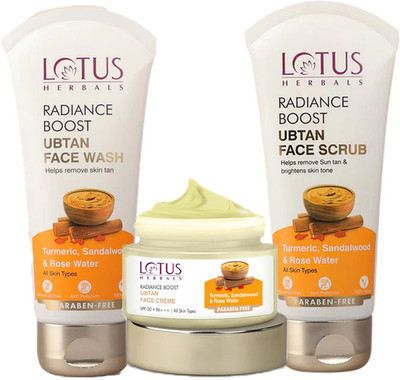 LOTUS HERBALS Radiance Boost Ubtan Glow Essentials(3 Items in the set)