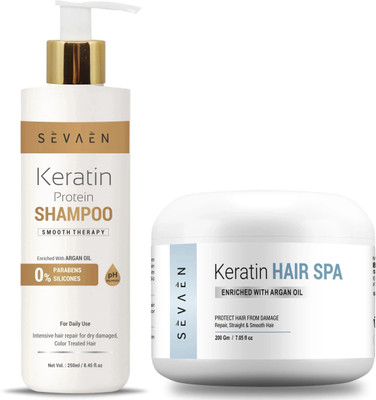 SEVAEN Cream,for Frizz-Free hair up to 72 hours & Salon-like smooth hair at home.(2 Items in the set)