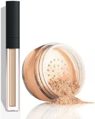 JANOST PROFESTIONAL MAKEUP BASE LIQUID CONCELAER & LOOSE POWDER(2 Items in the set)