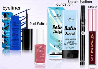 VOZO Makeup Combo Professional Cosmetic Kit with Ultra-Pigmented Set-100(5 Items in the set)