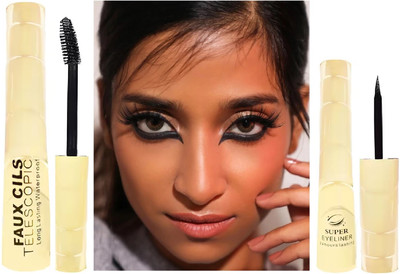 Neycare new look mascara with eyeliner super perfect pack of 2(2 Items in the set)