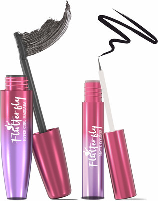 Glam21 Flutterfly Eyeliner & Mascara|Matte Eyeliner, 3ml + Hyper Curl Mascara, 10ml(2 Items in the set)