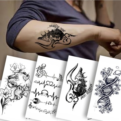 Vanvati Lord Shiva, Lion And Art Temporary Tattoo Sticker(1 Items in the set)