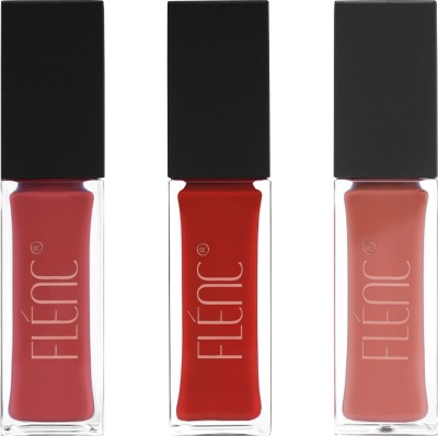 FLENC Ritzy Liquid Glossy Lipstick For Women Combo Pack of 3 (Montreal 10ML, Moscow 10ML & Helsinki 10ML)(3 Items in the set)