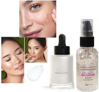 Emijun Blur Perfect Makeup Primer and illuminator liquid Highlighter(2 Items in the set)
