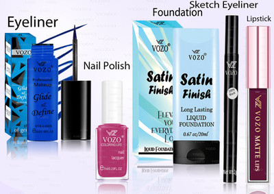 VOZO Makeup Combo Professional Cosmetic Kit with Ultra-Pigmented Set-340(5 Items in the set)