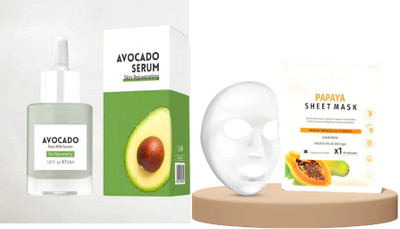 Neycare serum with sheet mask for face look perfect pack of 2(2 Items in the set)