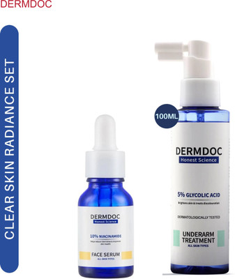 DermDoc Top Combo for Skin: Glycolic Spray + Niacinamide(2 Items in the set)