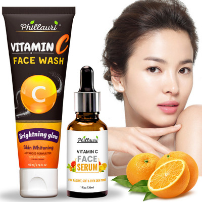 Phillauri Vitamin C Facewash For Brightning Glow Skin & Face Serum for Radiant Skin(1 Items in the set)