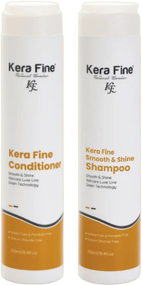KERA FINE Smooth & Shine Shampoo & Conditioner Combo 250 ml each(2 Items in the set)