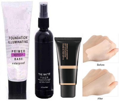 GFSU - GO FOR SOMETHING UNIQUE Girls Face Makeup combo kit Primer,Fixer & Foundation(3 Items in the set)