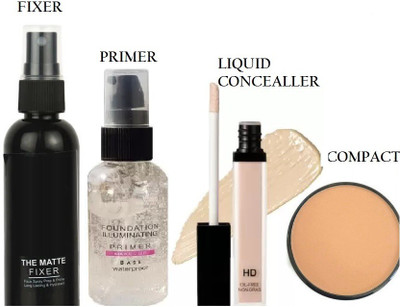 GABBU Long Lasting Makeup Fixer 100ml, Flawless Makeup Base Primer makeup base(4 Items in the set)