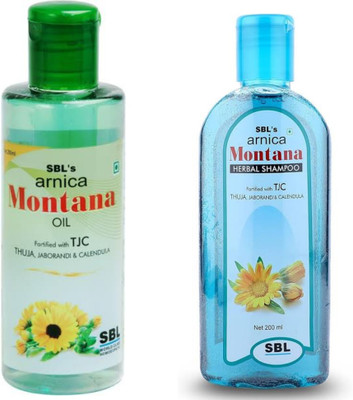 SBL Hair Oil 200 Ml & Arnica Monatana Shampoo 200 Ml Hair growth-Anti Hair Fall Combo Pack(2 Items in the set)
