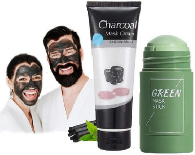 Arcanuy Anti Blackhead Remover Oil Control Green Tea & charcoal Face Mask Cream(2 Items in the set)