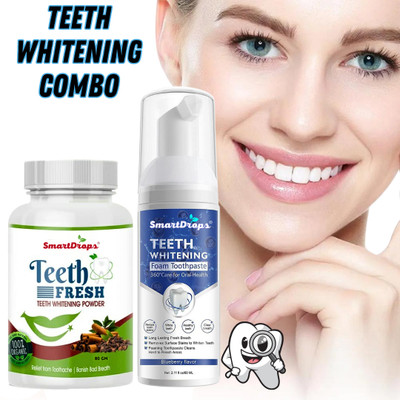 smartdrops Teeth Whitening Foam To Deep Cleaning Gums, Stain Removal Men And Women(2 Items in the set)
