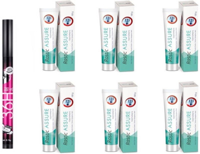 Rastic Assure 36h Eyeliner With Dent Neem Paste(7 Items in the set)